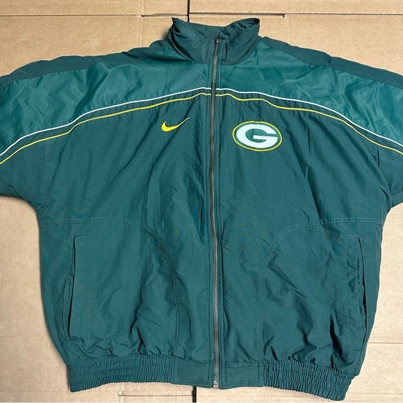 Vintage Nike Team Pro Line Green Bay Packers NFL Jacket Insulated Men’s Large‎ L - Picture 1 of 16